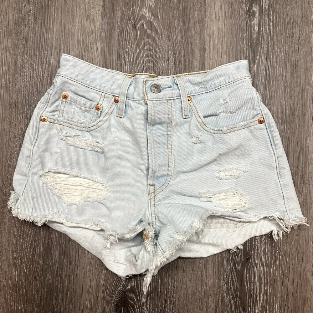 Levi’s high rise jean shorts